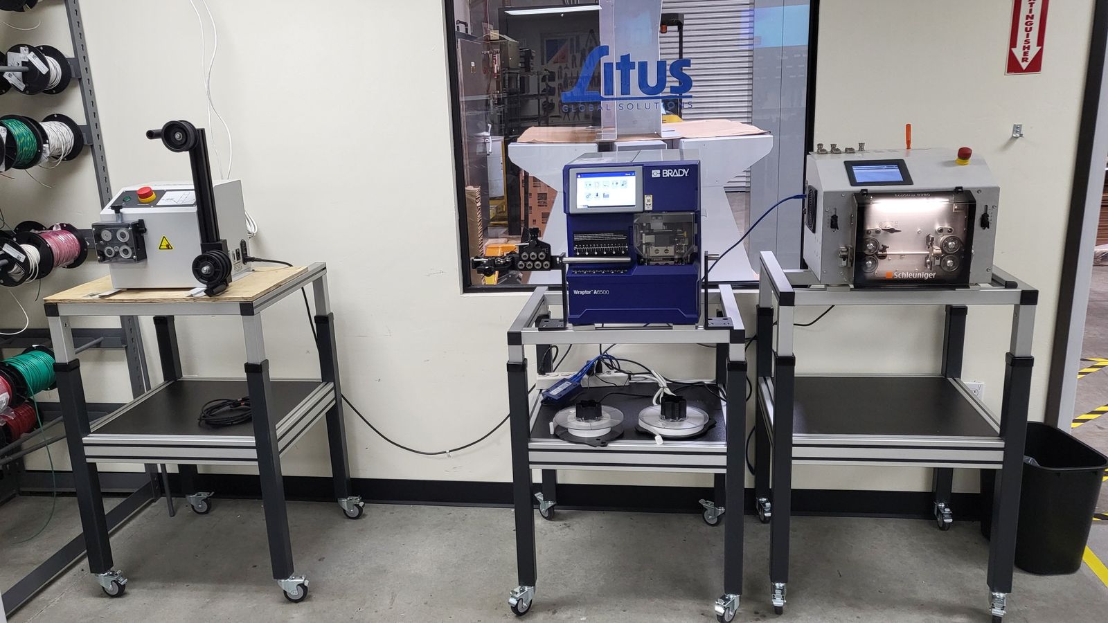 Automated wire-processing cell on the Litus shop floor, San Diego